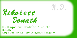 nikolett donath business card
